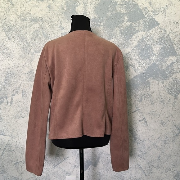 Haute Monde Women's Pink Suede Jacket size XL - Picture 5 of 9